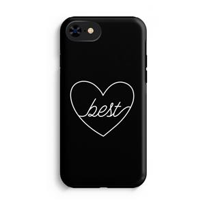 CaseCompany Best heart black: iPhone 8 Tough Case