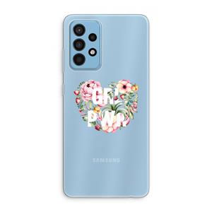 CaseCompany GRL PWR Flower: Samsung Galaxy A52 Transparant Hoesje
