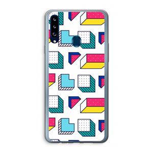 CaseCompany 8-bit N°7: Samsung Galaxy A20s Transparant Hoesje