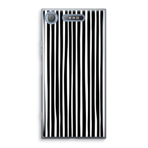 CaseCompany Stripes: Sony Xperia XZ1 Transparant Hoesje