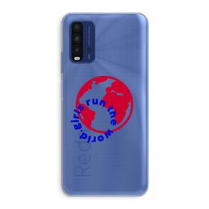 CaseCompany Run The World: Xiaomi Redmi 9T Transparant Hoesje