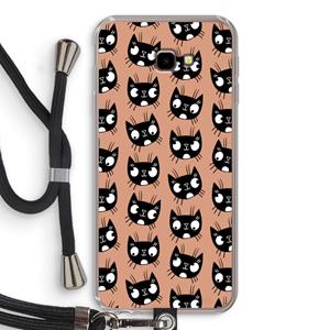 CaseCompany Kat: Samsung Galaxy J4 Plus Transparant Hoesje met koord