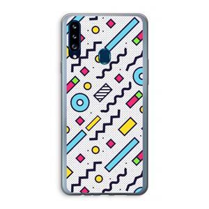 CaseCompany 8-bit N°8: Samsung Galaxy A20s Transparant Hoesje