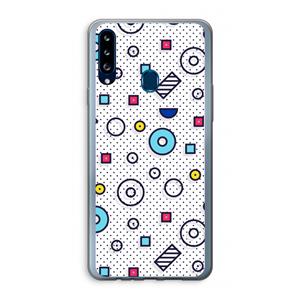 CaseCompany 8-bit N°9: Samsung Galaxy A20s Transparant Hoesje
