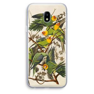 CaseCompany Carolinaparkiet: Samsung Galaxy J3 (2017) Transparant Hoesje