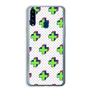 CaseCompany 8-bit N°10: Samsung Galaxy A20s Transparant Hoesje