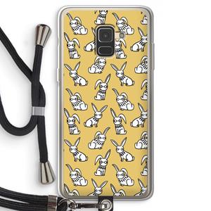 CaseCompany Haas: Samsung Galaxy A8 (2018) Transparant Hoesje met koord