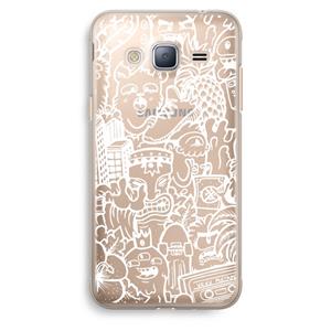 CaseCompany Vexx Mixtape #2: Samsung Galaxy J3 (2016) Transparant Hoesje