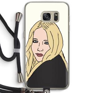 CaseCompany Mary Kate: Samsung Galaxy S7 Transparant Hoesje met koord