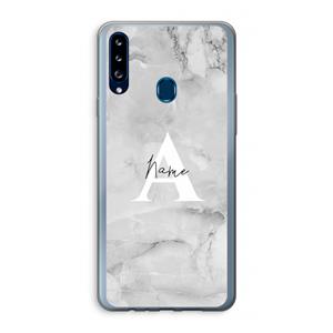 CaseCompany Ivory Marble: Samsung Galaxy A20s Transparant Hoesje