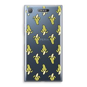 CaseCompany Bananas: Sony Xperia XZ1 Transparant Hoesje