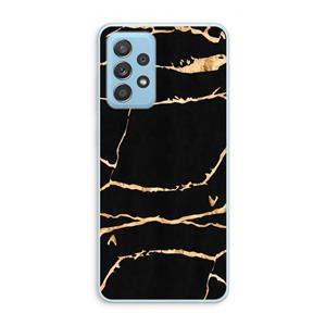 CaseCompany Gouden marmer: Samsung Galaxy A73 Transparant Hoesje