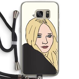 CaseCompany Ashley: Samsung Galaxy S7 Transparant Hoesje met koord