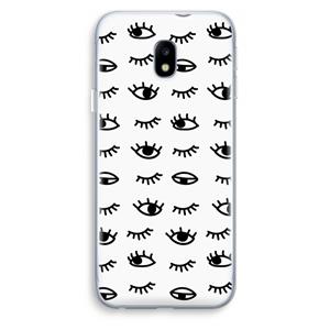 CaseCompany Eye pattern #2: Samsung Galaxy J3 (2017) Transparant Hoesje