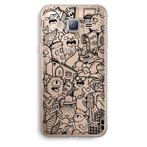 CaseCompany Vexx Black City : Samsung Galaxy J3 (2016) Transparant Hoesje