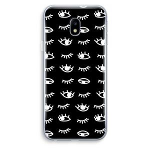 CaseCompany Eye pattern #3: Samsung Galaxy J3 (2017) Transparant Hoesje