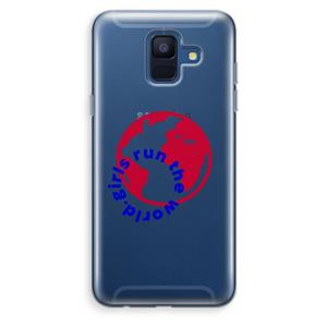 CaseCompany Run The World: Samsung Galaxy A6 (2018) Transparant Hoesje