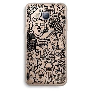CaseCompany Vexx Black Mixtape: Samsung Galaxy J3 (2016) Transparant Hoesje