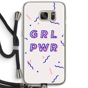 CaseCompany GRL PWR: Samsung Galaxy S7 Transparant Hoesje met koord