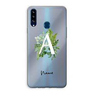 CaseCompany Green Brush: Samsung Galaxy A20s Transparant Hoesje