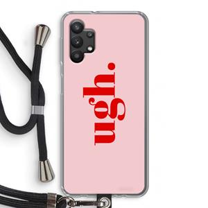 CaseCompany Ugh: Samsung Galaxy A32 5G Transparant Hoesje met koord