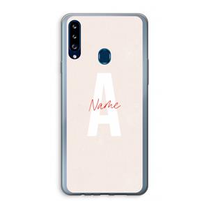 CaseCompany Strawberry Milkshake: Samsung Galaxy A20s Transparant Hoesje