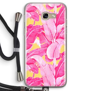 CaseCompany Pink Banana: Samsung Galaxy A5 (2017) Transparant Hoesje met koord