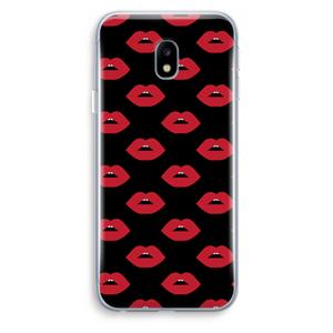 CaseCompany Lips: Samsung Galaxy J3 (2017) Transparant Hoesje