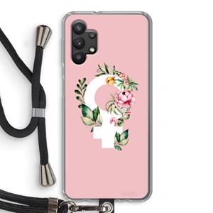 CaseCompany Venus: Samsung Galaxy A32 5G Transparant Hoesje met koord