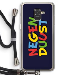 CaseCompany 90's One: Samsung Galaxy A8 (2018) Transparant Hoesje met koord