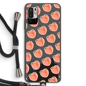 CaseCompany Just peachy: Xiaomi Redmi Note 10 5G Transparant Hoesje met koord