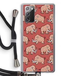 CaseCompany Mammoet: Samsung Galaxy Note 20 / Note 20 5G Transparant Hoesje met koord