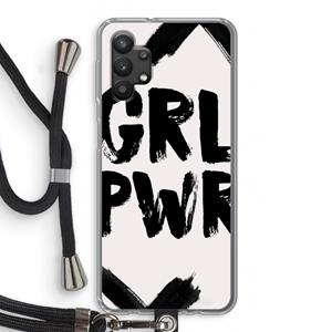 CaseCompany Girl Power #2: Samsung Galaxy A32 5G Transparant Hoesje met koord