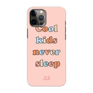 CaseCompany Cool Kids Never Sleep: Volledig geprint iPhone 12 Hoesje