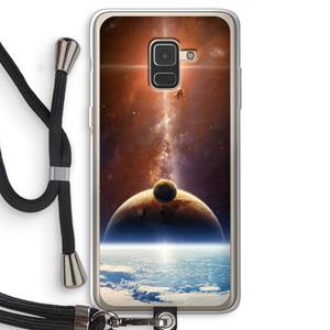 CaseCompany Omicron 2019: Samsung Galaxy A8 (2018) Transparant Hoesje met koord