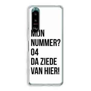 CaseCompany Da ziede van hier: Sony Xperia 5 III Transparant Hoesje