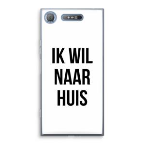 CaseCompany Ik wil naar huis: Sony Xperia XZ1 Transparant Hoesje