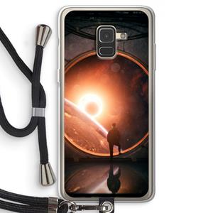 CaseCompany Ephemeral: Samsung Galaxy A8 (2018) Transparant Hoesje met koord