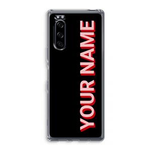 CaseCompany Namecase: Sony Xperia 5 Transparant Hoesje