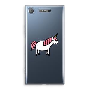 CaseCompany Eenhoorn: Sony Xperia XZ1 Transparant Hoesje