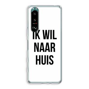 CaseCompany Ik wil naar huis: Sony Xperia 5 III Transparant Hoesje