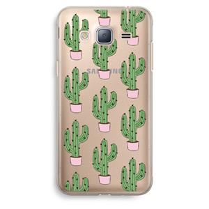 CaseCompany Cactus Lover: Samsung Galaxy J3 (2016) Transparant Hoesje