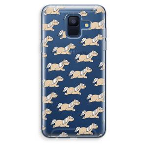 CaseCompany Ponys: Samsung Galaxy A6 (2018) Transparant Hoesje