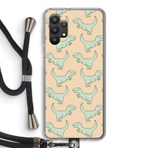 CaseCompany Dinos: Samsung Galaxy A32 5G Transparant Hoesje met koord