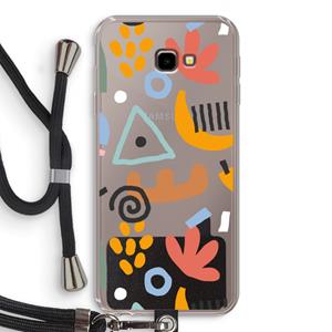 CaseCompany Abstract: Samsung Galaxy J4 Plus Transparant Hoesje met koord