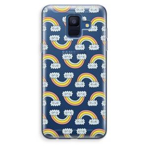 CaseCompany Regenboog: Samsung Galaxy A6 (2018) Transparant Hoesje