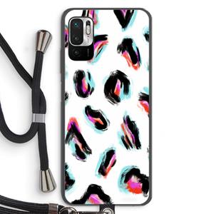 CaseCompany Cheetah color: Xiaomi Redmi Note 10 5G Transparant Hoesje met koord