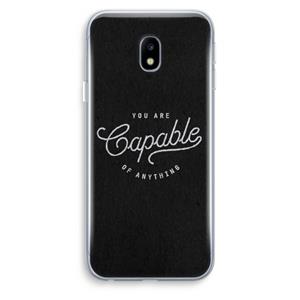 CaseCompany Capable: Samsung Galaxy J3 (2017) Transparant Hoesje