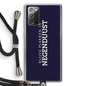 CaseCompany Blijve plakken in Negenduust: Samsung Galaxy Note 20 / Note 20 5G Transparant Hoesje met koord