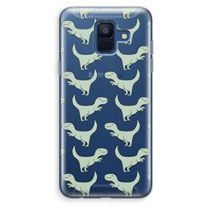 CaseCompany Dinos: Samsung Galaxy A6 (2018) Transparant Hoesje